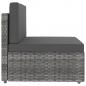 Preview: Modulares 2-Sitzer-Sofa Poly Rattan Grau