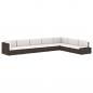 Preview: Modulares 2-Sitzer-Sofa Poly Rattan Grau