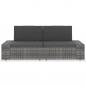 Preview: Modulares 2-Sitzer-Sofa Poly Rattan Grau