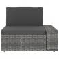 Preview: Modulares 2-Sitzer-Sofa Poly Rattan Grau