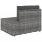 Preview: Modulares 2-Sitzer-Sofa Poly Rattan Grau