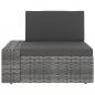 Preview: Modulares 2-Sitzer-Sofa Poly Rattan Grau