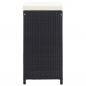 Preview: 7-tlg. Gartenbar-Set mit Auflagen Poly Rattan Schwarz