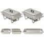 Preview: ARDEBO.de - Chafing Dish Set 2-tlg. Edelstahl