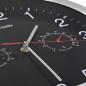 Preview: Wanduhr mit Quarzwerk, Hygrometer und Thermometer 30 cm Schwarz