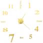 Preview: 3D-Wanduhr Modernes Design 100 cm XXL Golden