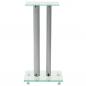 Preview: Lautsprecherständer Säulen-Design 2 Stk. Hartglas Silbern