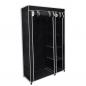 Preview: ARDEBO.de - Faltbarer Stoffschrank Schwarz 110 x 45 x 175 cm 