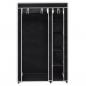 Preview: Faltbarer Stoffschrank Schwarz 110 x 45 x 175 cm 