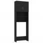 Preview: Waschmaschinenschrank Schwarz 64x25,5x190 cm Holzwerkstoff