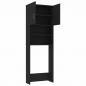 Preview: Waschmaschinenschrank Schwarz 64x25,5x190 cm Holzwerkstoff