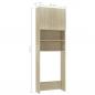 Preview: Waschmaschinenschrank Sonoma-Eiche 64x25,5x190 cm Holzwerkstoff