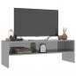 Preview: TV-Schrank Hochglanz-Grau 120x40x40 cm Holzwerkstoff