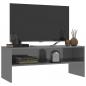 Preview: TV-Schrank Hochglanz-Grau 100x40x40 cm Holzwerkstoff