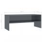 Preview: TV-Schrank Hochglanz-Grau 100x40x40 cm Holzwerkstoff