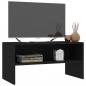 Preview: TV-Schrank Schwarz 80x40x40 cm Holzwerkstoff