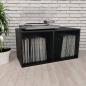 Preview: ARDEBO.de - Schallplatten-Aufbewahrungsbox Schwarz 71x34x36cm Holzwerkstoff