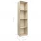 Preview: Bücherregal/TV-Schrank Sonoma-Eiche 36x30x143 cm Holzwerkstoff