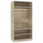 Preview: Kleiderschrank Sonoma-Eiche 100x50x200 cm Holzwerkstoff