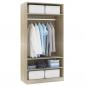 Preview: Kleiderschrank Sonoma-Eiche 100x50x200 cm Holzwerkstoff