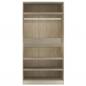 Preview: Kleiderschrank Sonoma-Eiche 100x50x200 cm Holzwerkstoff