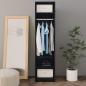 Preview: Kleiderschrank Schwarz 50x50x200 cm Holzwerkstoff