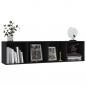 Preview: Bücherregal/TV-Schrank Schwarz 143×30×36 cm