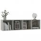 Preview: Bücherregal/TV-Schrank Betongrau 143×30×36 cm