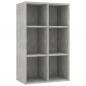 Preview: Bücherregal/Sideboard Betongrau 66x30x98 cm Holzwerkstoff