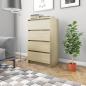 Preview: ARDEBO.de - Sideboard Sonoma-Eiche 60x35x98,5 cm Holzwerkstoff