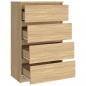 Preview: Sideboard Sonoma-Eiche 60x35x98,5 cm Holzwerkstoff