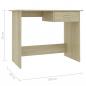 Preview: Schreibtisch Sonoma-Eiche 100x50x76 cm Holzwerkstoff