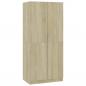 Preview: Kleiderschrank Sonoma-Eiche 80x52x180 cm Holzwerkstoff