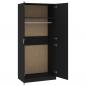 Preview: Kleiderschrank Schwarz 90x52x200 cm Holzwerkstoff