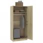 Preview: Kleiderschrank Sonoma-Eiche 90x52x200 cm Holzwerkstoff