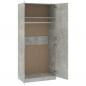 Preview: Kleiderschrank Betongrau 90x52x200 cm Holzwerkstoff