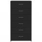 Preview: Sideboard mit 6 Schubladen Schwarz 50x34x96 cm Holzwerkstoff