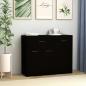 Preview: ARDEBO.de - Sideboard Schwarz 88x30x70 cm Holzwerkstoff