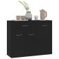 Preview: Sideboard Schwarz 88x30x70 cm Holzwerkstoff