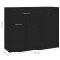 Preview: Sideboard Schwarz 88x30x70 cm Holzwerkstoff