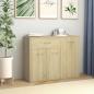 Preview: ARDEBO.de - Sideboard Sonoma-Eiche 88x30x70 cm Holzwerkstoff