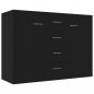 Preview: Sideboard Schwarz 88x30x65 cm Holzwerkstoff