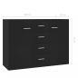 Preview: Sideboard Schwarz 88x30x65 cm Holzwerkstoff