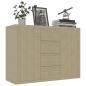 Preview: Sideboard Sonoma-Eiche 88x30x65 cm Holzwerkstoff