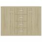 Preview: Sideboard Sonoma-Eiche 88x30x65 cm Holzwerkstoff