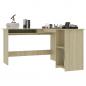 Preview: Eckschreibtisch L-Form Sonoma-Eiche 120x140x75 cm Holzwerkstoff