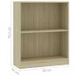 Preview: Bücherregal Sonoma-Eiche 60x24x76 cm Holzwerkstoff