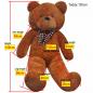 Preview: Weicher XXL-Plüsch-Teddybär Braun 135 cm