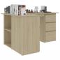 Preview: Eckschreibtisch Sonoma-Eiche 145x100x76 cm Holzwerkstoff