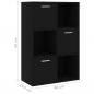 Preview: Lagerschrank Schwarz 60x29,5x90 cm Holzwerkstoff